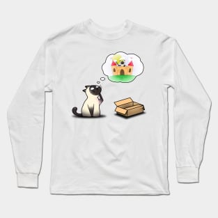 My Cardboard Castle - Siamese Cat Design - Not Hamlet Long Sleeve T-Shirt